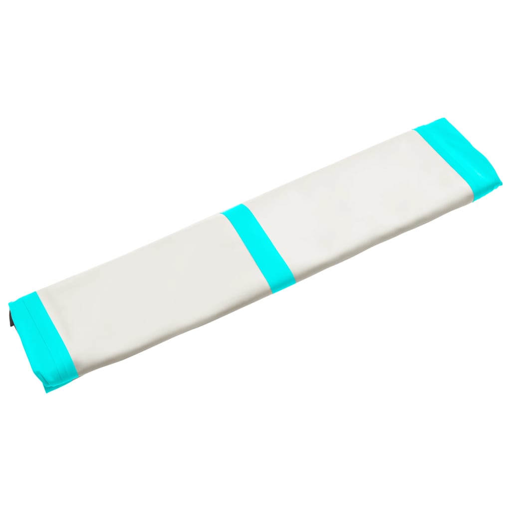Gymnastiekmat met pomp opblaasbaar 200x200x20 cm PVC groen